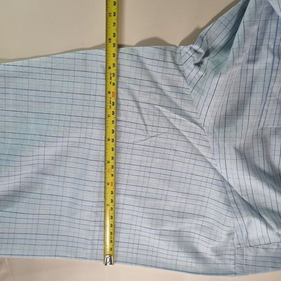 Porro & Porro Custom Tailor Blue Checkered Dress Shirt – 100% Cotton – Tailored - Picture 6 of 8